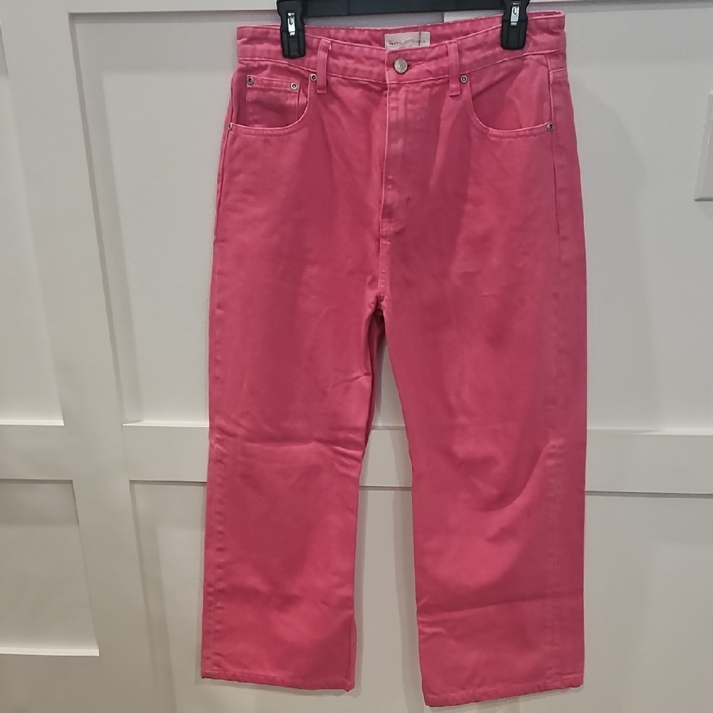 GREY LAB Pink Straight Leg Women's Jeans